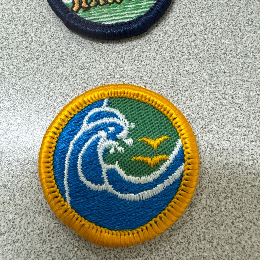 Vintage Girl Scout Badge Water Fun Retired 1980 1.5”